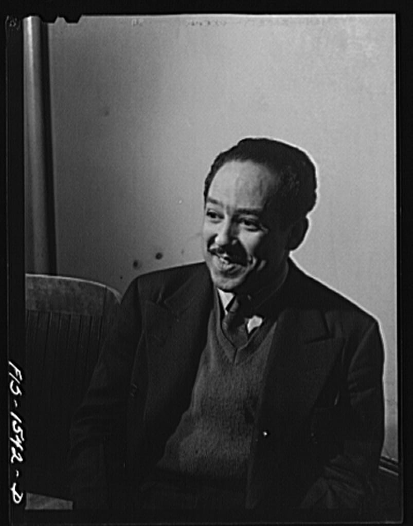 Portrait or photograph of Langston Hughes: Mr. Langston Hughes, Negro poet and playwright. Chicago, Illinois
