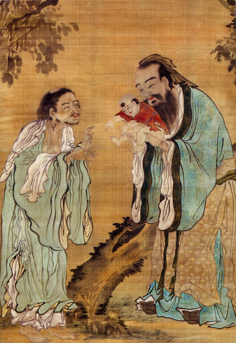 Portrait or photograph of Laozi: Confucius Laozi Buddha