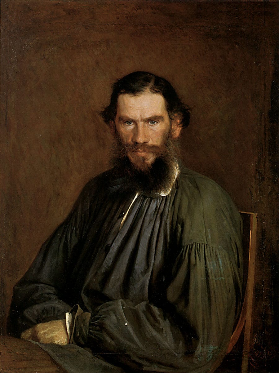 Portrait or photograph of Leo Tolstoy: Ivan Nikolayevich Kramskoi - Portrait of Leo Tolstoy (1873)