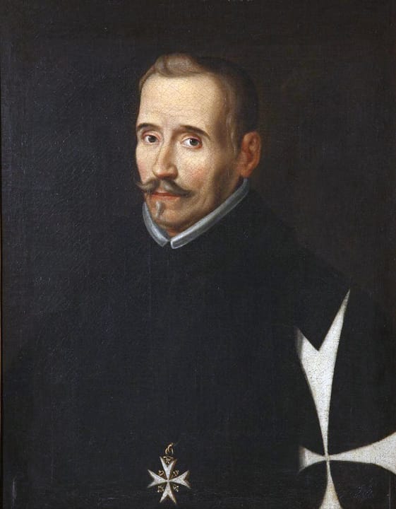 Portrait or photograph of Lope de Vega: Retrato anónimo del célebre dramaturgo español Félix Lope de Vega y Carpio (1562-1635). Este lienzo procede de las colec