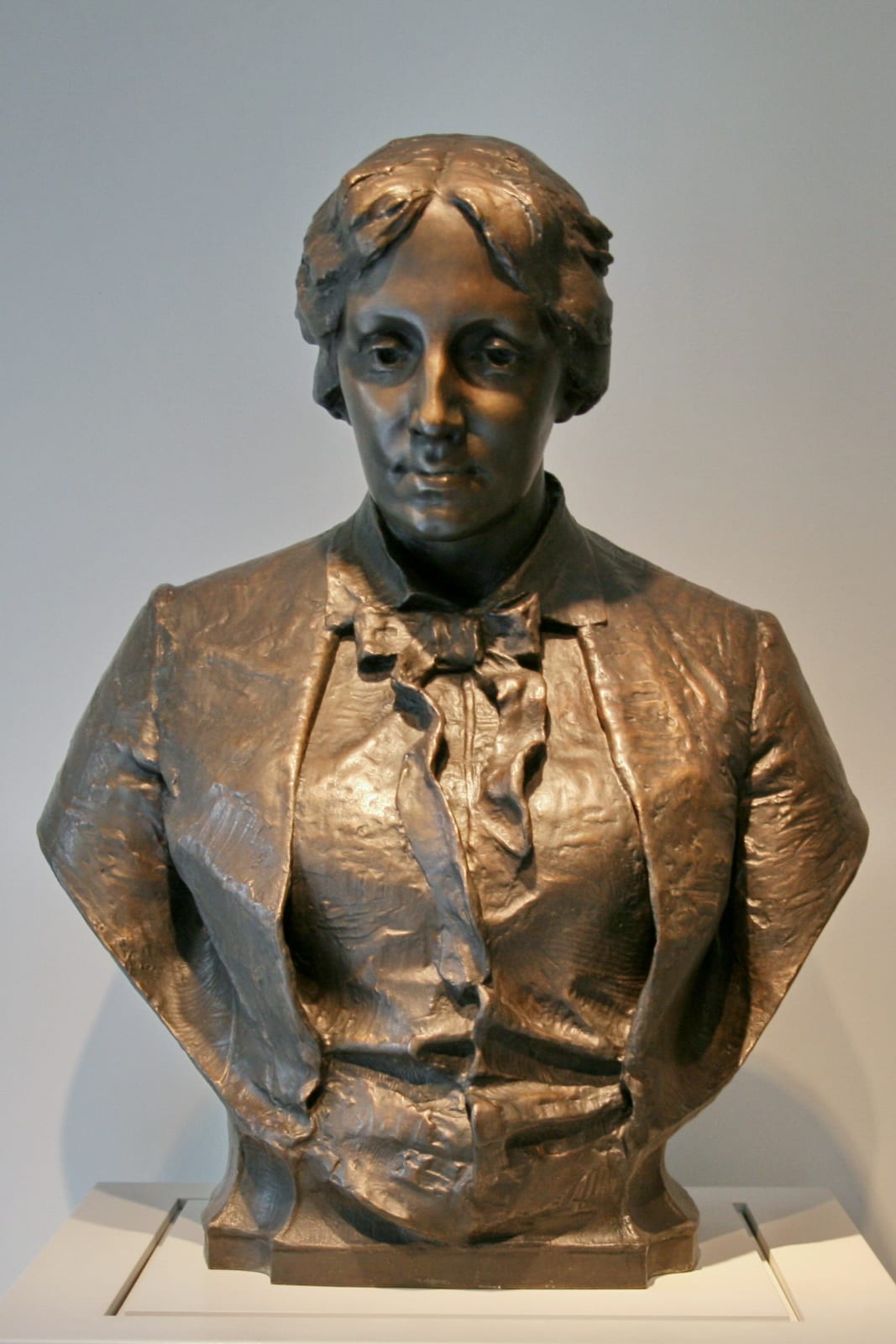 Portrait or photograph of Louisa May Alcott: Louisa May Alcott, 1967 cast after 1891 original, Bronze Cast after Frank Edwin Elwell, Foundry Roman Bronze Works,