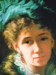 Portrait or photograph of Louisa May Alcott: Rose Peckham, May Alcott Nieriker. Oil on canvas, 25" × 21" (detail). Louisa May Alcott Memorial Association, Orcha