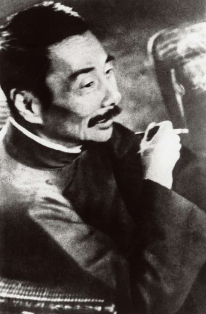 Portrait or photograph of Lu Xun: Lu Xun on 8 October 1936, 11 days before his death, attending the Second Woodcarving Exhibition in Baxianqiao, Shanghai. Photo