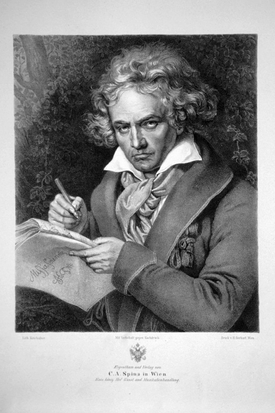 Portrait or photograph of Ludwig van Beethoven: Ludwig van Beethoven (1770-1827), deutscher Komponist und Pianist.