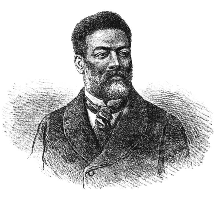 Portrait or photograph of Luiz Gama: Desenho de Angelo Agostini retratando o abolicionista brasileiro, Luiz Gama.