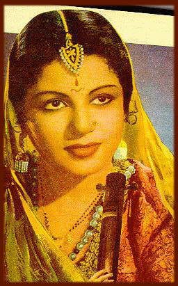 Portrait or photograph of M. S. Subbulakshmi: This is a picture of M. S. Subbulakshmi released as part of the publicity for the movie Meera (1945). The picture