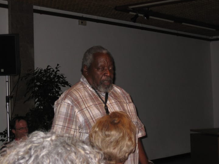 Portrait or photograph of Malangatana Ngwenya: Malangatana Ngwenya 2009 in Grandola, Portugal