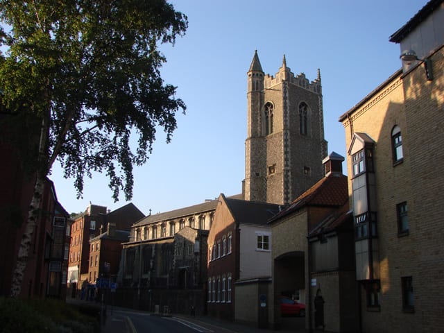 Image connected to Margaret Laurence: Norwich St Laurence's church, near to Norwich, Norfolk, Great Britain. In mediaeval times, Norwich boasted 56 churches wit