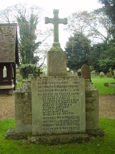 Image connected to Margaret Laurence: St Margret's Church War Memorial Several young men gave their lives to liberate France and other countries in the First Wo