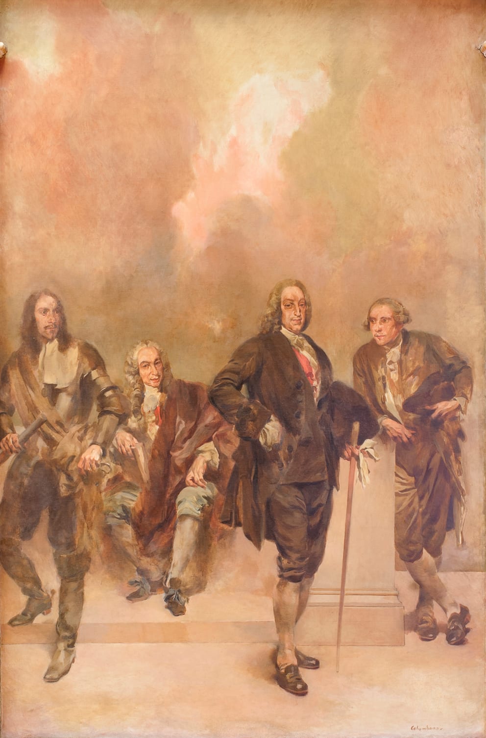 Portrait or photograph of Marques de Pombal: D. Luís de Vasconcelos e Sousa (3rd Count of Castelo Melhor), D. Luís da Cunha, D. Sebastião José de Carvalho e Mel