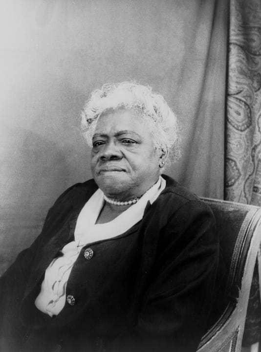 Portrait or photograph of Mary McLeod Bethune: Mary McLeod Bethune
