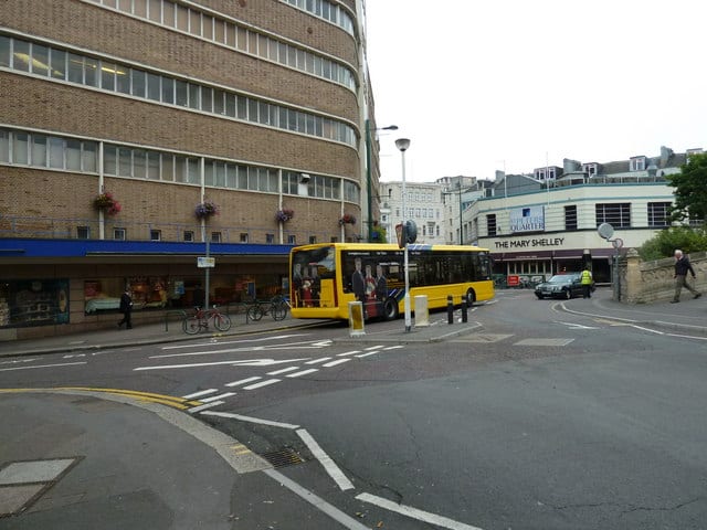 Portrait or photograph of Mary Shelley: Bus heading towards The Mary Shelley, Data from Geograph: Description: SZ0891 :: Bus heading towards The Mary Shelley, n