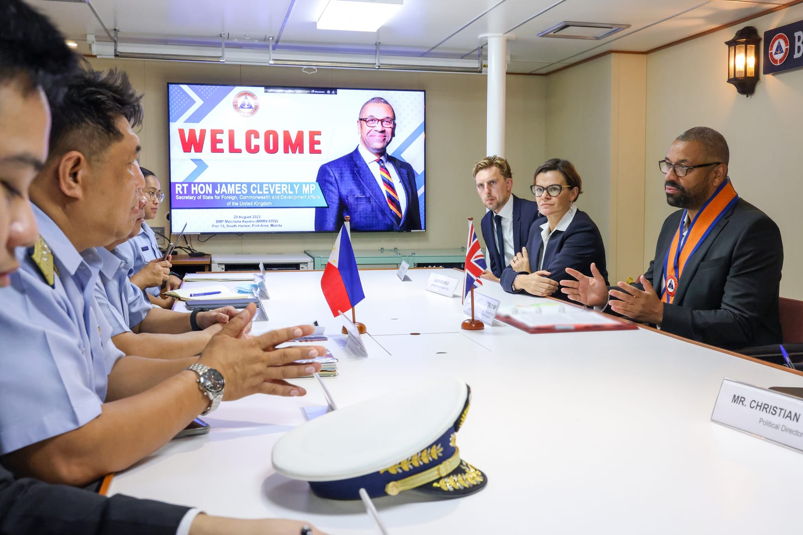 Portrait or photograph of Melchora Aquino: The Foreign Secretary, James Cleverly visits Phillipine coast guard ship, BRP MELCHORA AQUINO in Manila whilst visiti