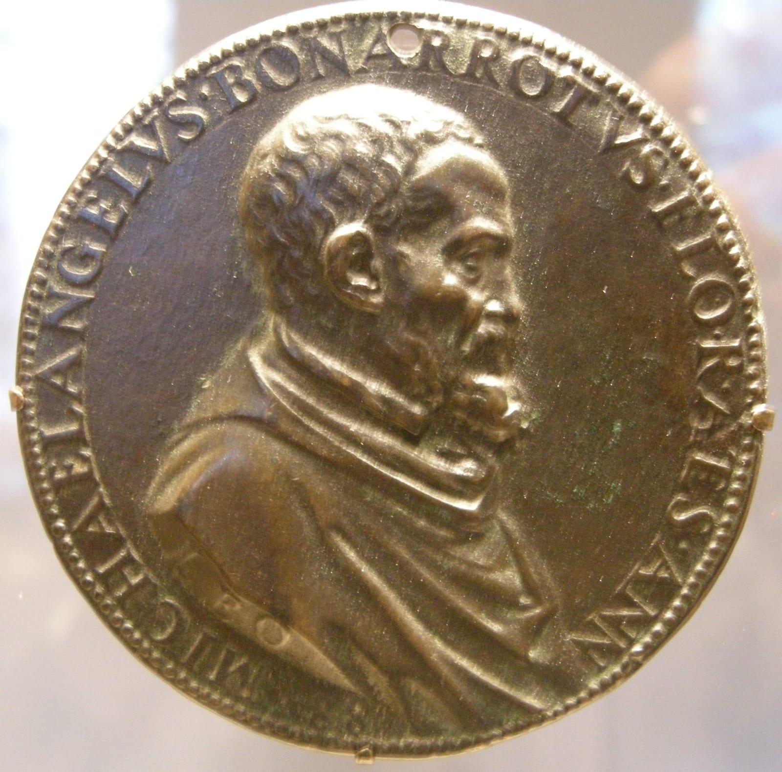Portrait or photograph of Michelangelo Buonarroti: Medaglia di Michelangelo Buonarroti, 1551 ca.