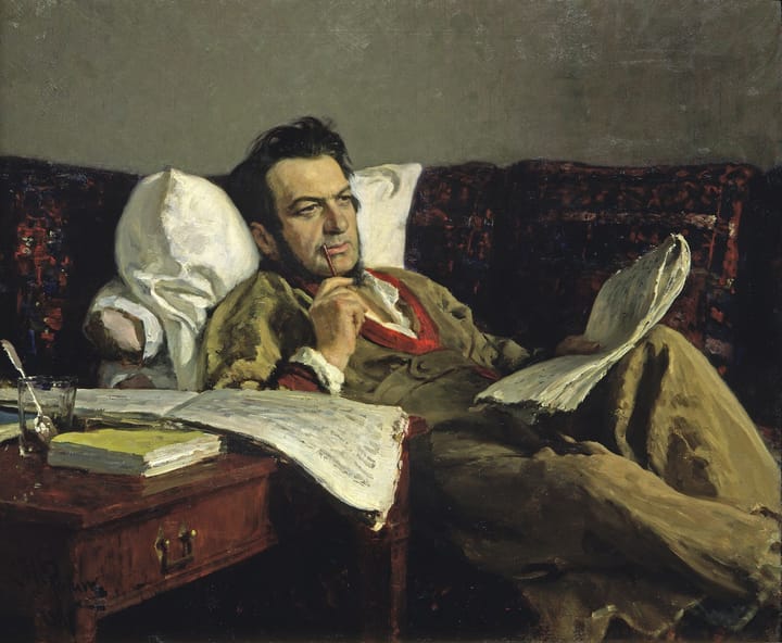 Portrait or photograph of Mikhail Glinka: Mikhail Glinka by Ilya Repin