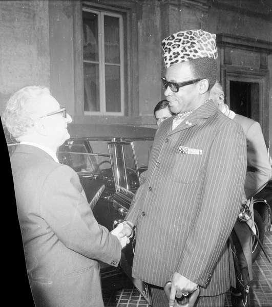 Portrait or photograph of Mobutu Sese Seko: Visita di Stato in Italia del Presidente della Repubblica dello Zaire Mobutu Sese Seko