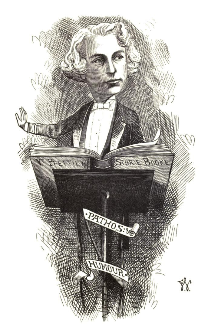 Portrait or photograph of Montesquieu: John Chippendall Montesquieu Bellew. Master of one of the 'three Rs' from Cartoon portraits and biographical sketches of