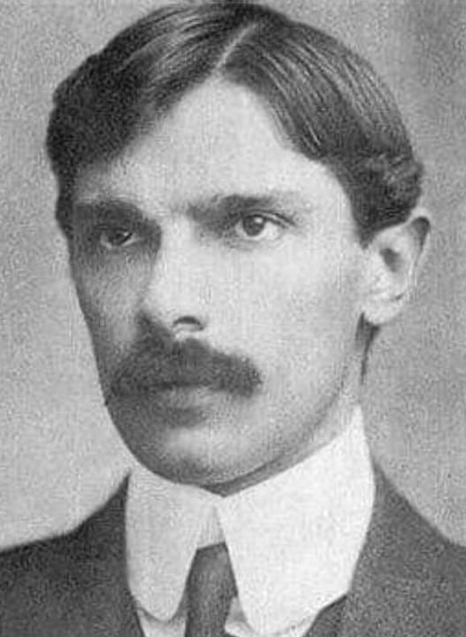Portrait or photograph of Muhammad Ali Jinnah: Muhammad Ali Jinnah, as barrister (about age 34)