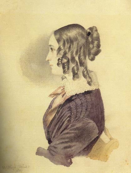 Portrait or photograph of Natalia Goncharova: Пушкина Наталья Николаевна (Гончарова, Ланская) Частное собрание, Москва
