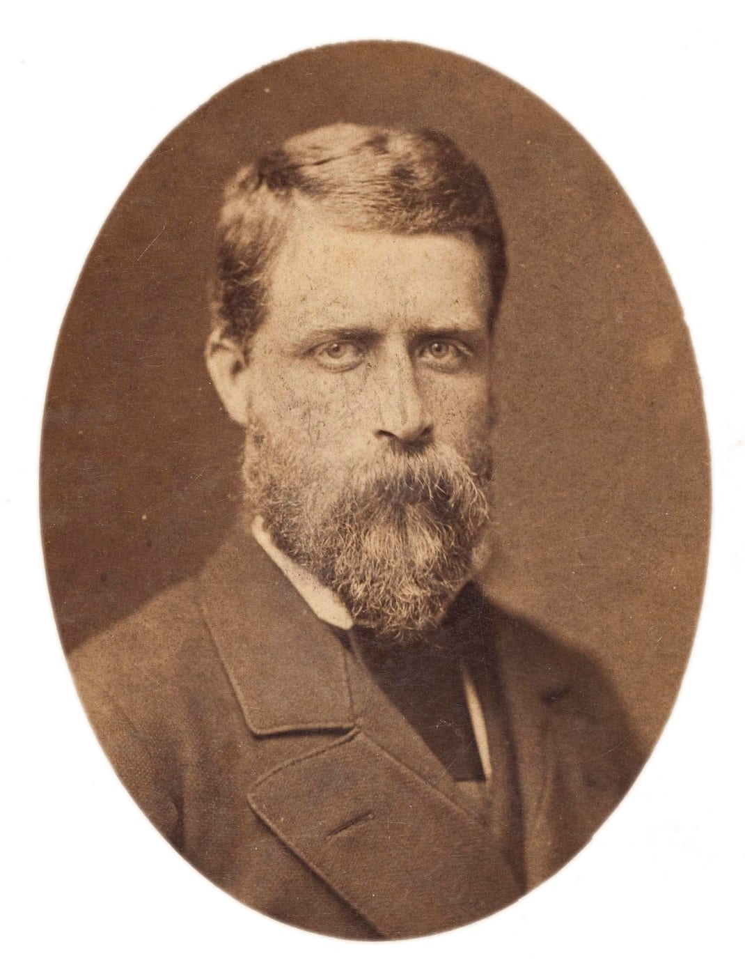 Portrait or photograph of Ned Kelly: David Gaunson , lawyer who defended Ned Kelly , by J W Lindt, ca. 1876-1888, from vintage carte-de-visite, State Library of