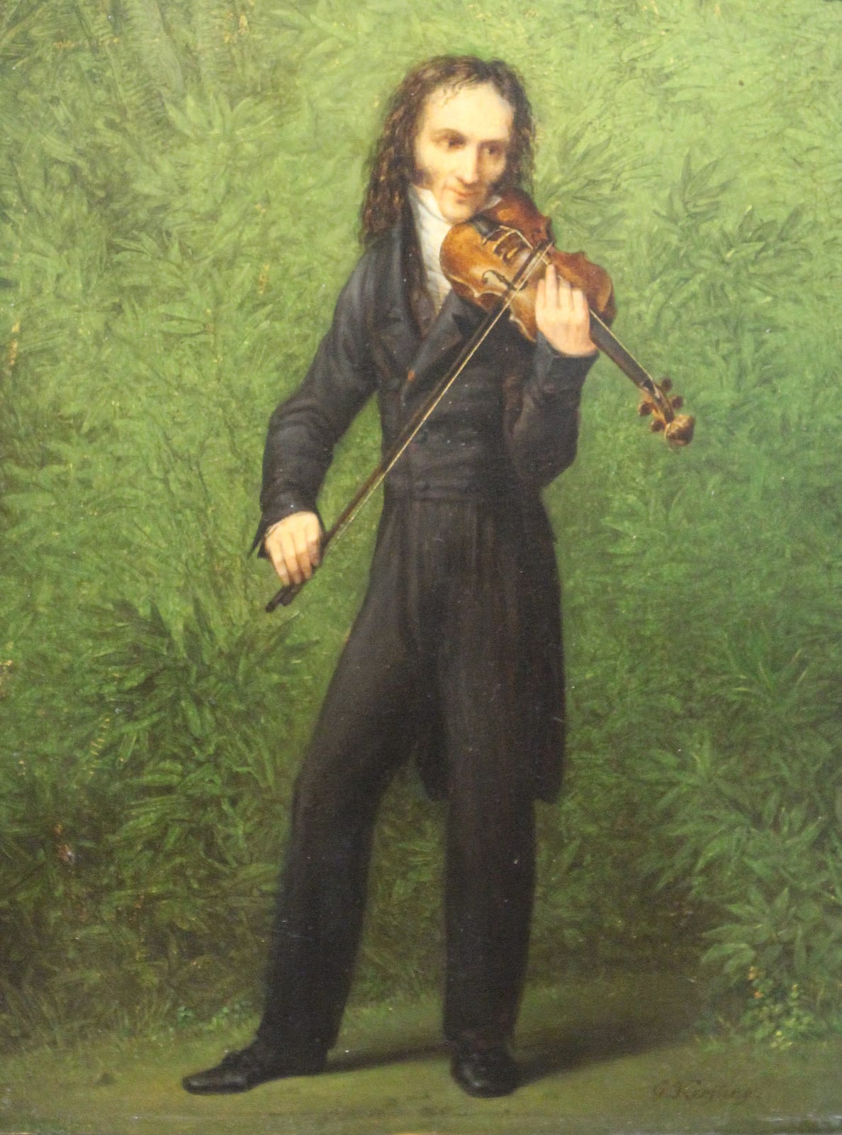 Portrait or photograph of Niccolò Paganini: Dresden, Albertinum, Georg Friedrich Kersting, der Geiger Niccolò Paganini