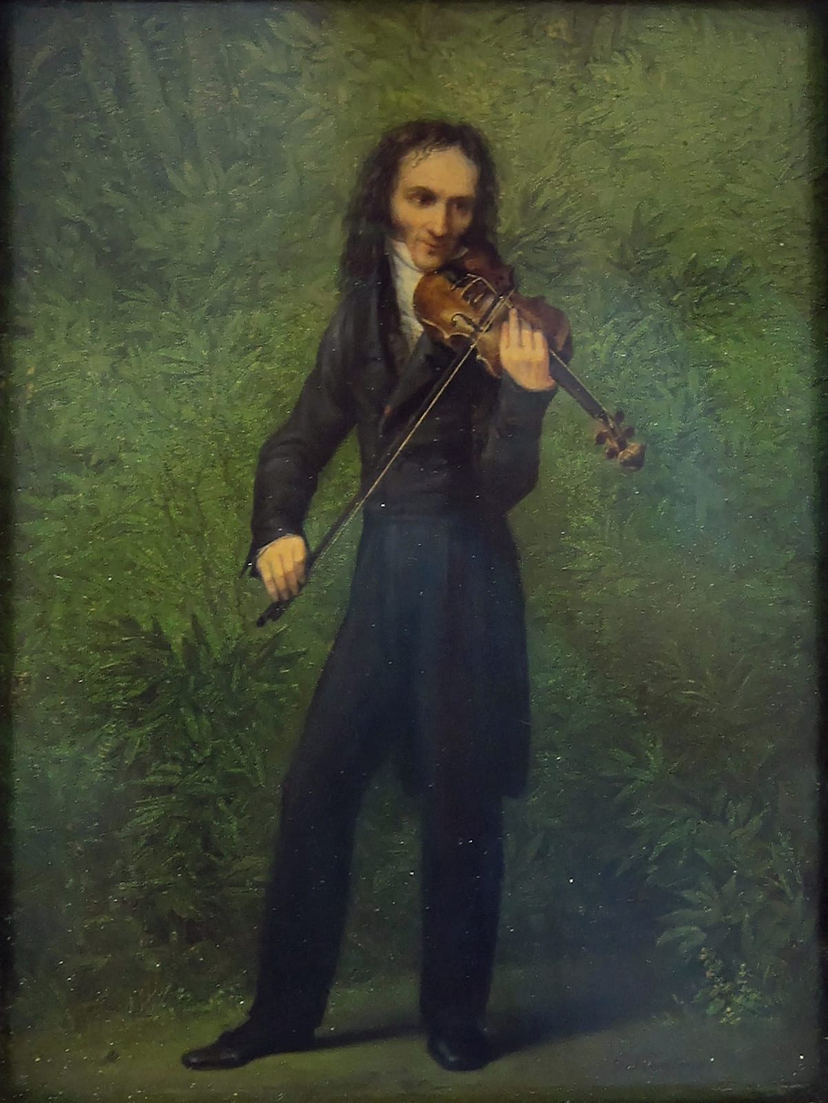 Portrait or photograph of Niccolò Paganini: Georg Friedrich Kersting - Der Geiger Niccolò Paganini (ca. 1829)