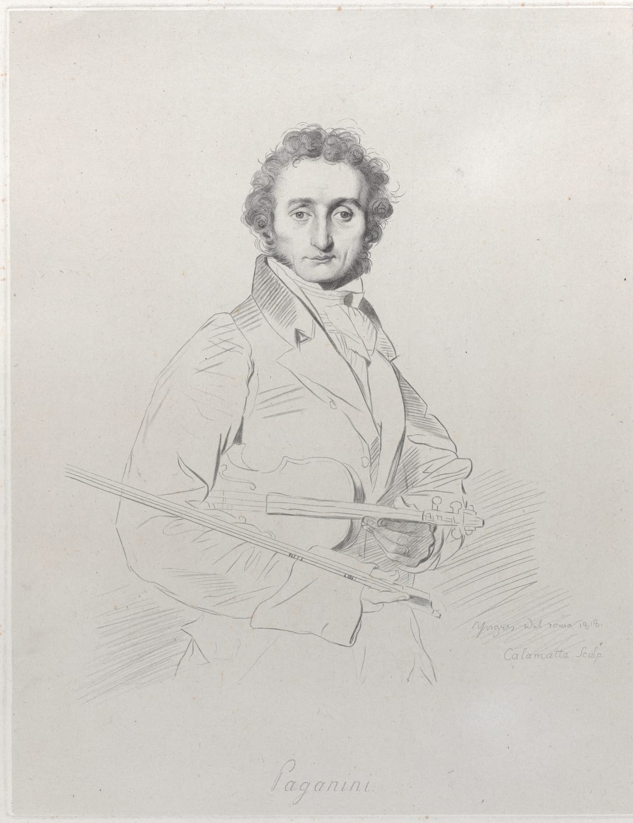 Portrait or photograph of Niccolò Paganini: Portrait of Niccolò Paganini Met DP886016