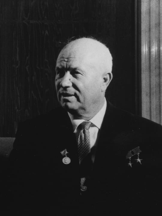 Portrait or photograph of Nikita Khrushchev: Nikita Khruschev. * Description: John F. Kennedy and Nikita Khrushchev meeting in Vienna, Austria, 1961 * Date: Vie