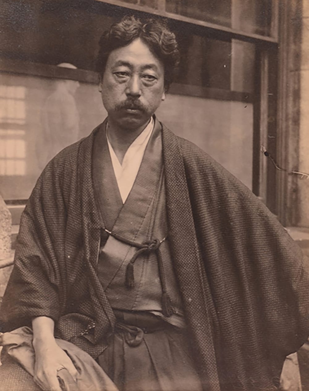 Portrait or photograph of Okakura Kakuzo: Portrait of Okakura Kakuzo (1863-1913), (also known as 岡倉 天心 Okakura Tenshin).