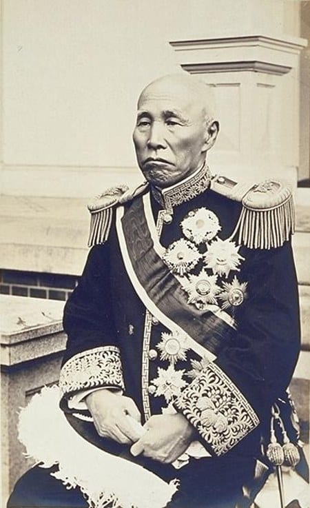 Portrait or photograph of Okuma Shigenobu: Japanese Prime Minister Okuma Shigenobu