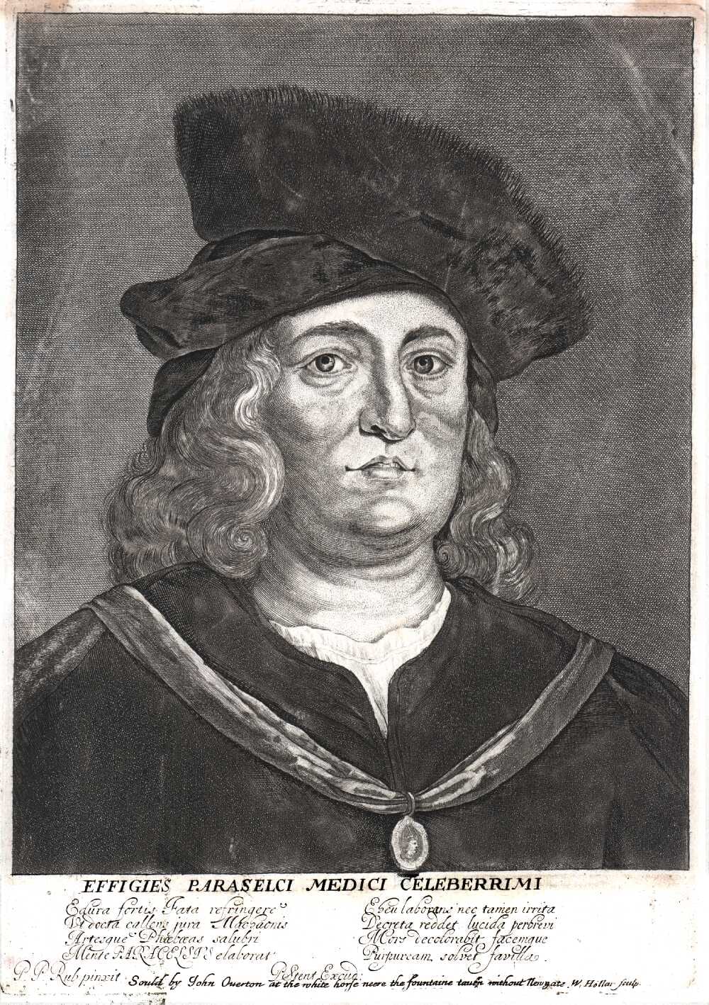 Portrait or photograph of Paracelsus: Scientist Paracelsus; Original P. P. Rubens, school of Metsys