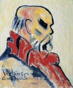 Portrait or photograph of Paul Verlaine: À verlaine ; portrait de Paul Verlaine par Alexis Mérodack-Jeanneau (1873-1919) - Musée du Petit Palais de Genève