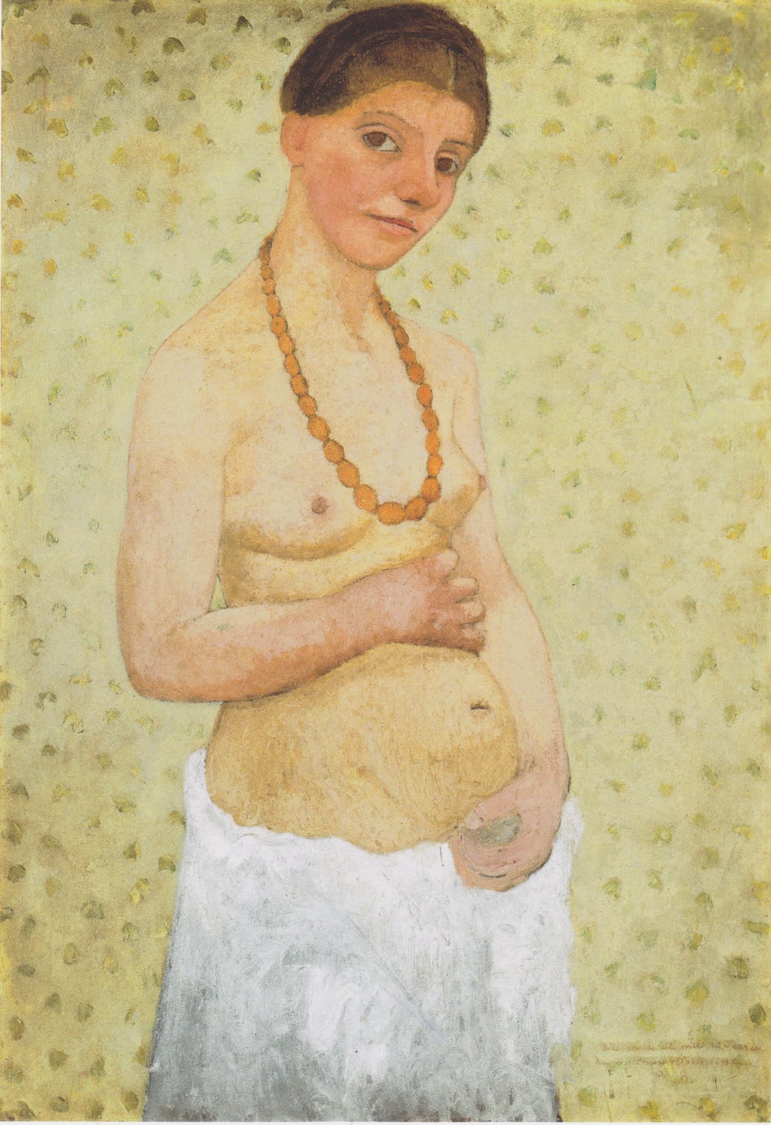 Portrait or photograph of Paula Modersohn-Becker: Paula Moderson-Becker - Selbstbildnis am 6 Hochzeitstag - 1906
