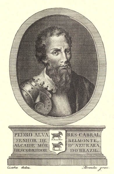 Image connected to Pedro Alvares Cabral: Pedro Álvares Cabral , Portuguese maritime explorer, discoverer of Brazil : this was first published in Retratos e elog