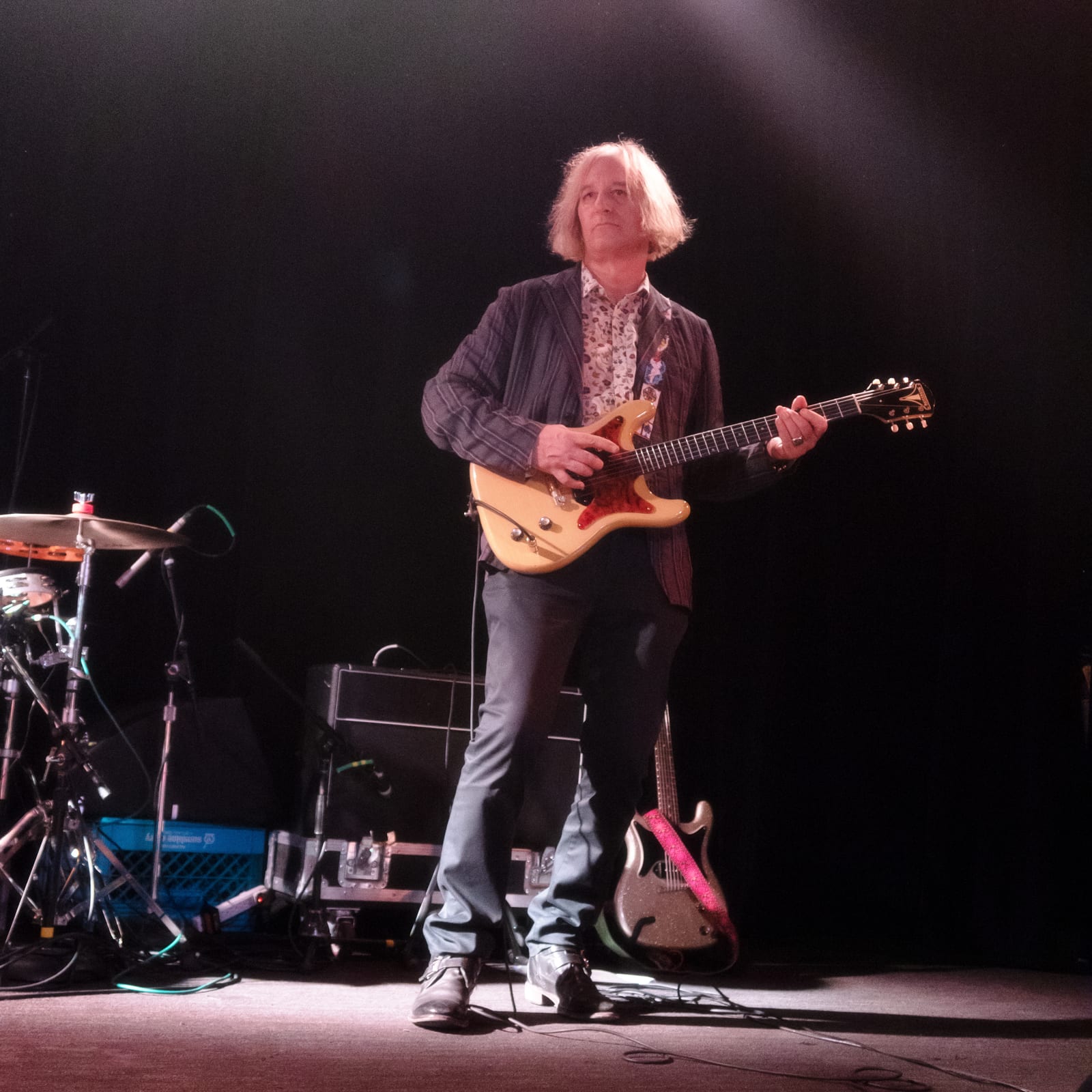 Portrait or photograph of Peter Buck: Peter Buck performing in Arthur Buck, Crocodile in Seattle. Sept 7, 2018