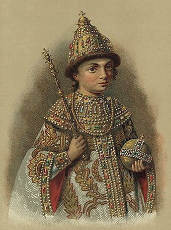 Portrait or photograph of Peter the Great: Young Peter I of Russia