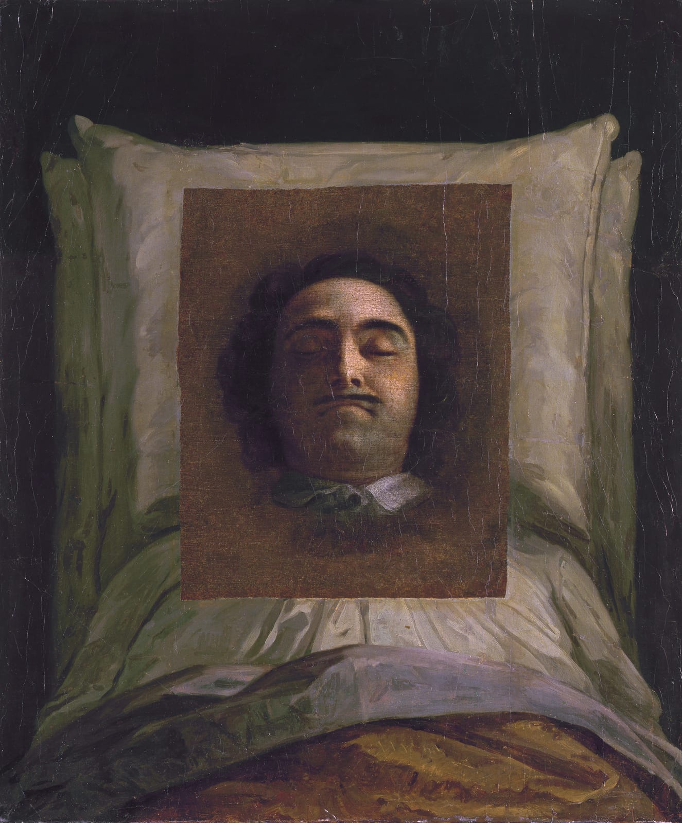 Portrait or photograph of Peter the Great: Portrait of Peter the Great on his Death-Bed