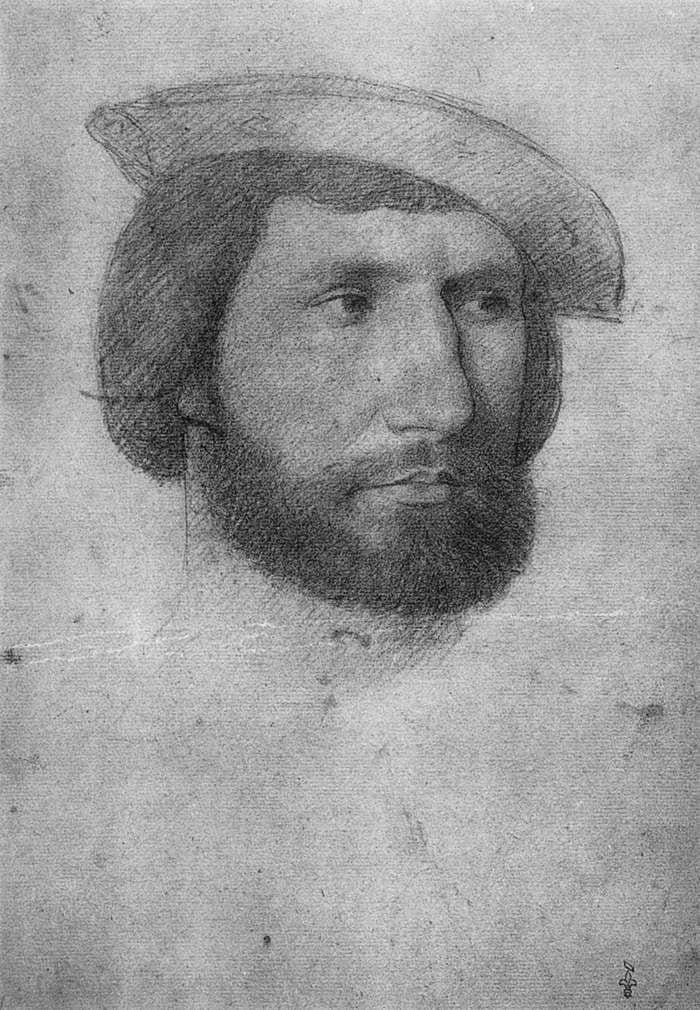 Portrait or photograph of Petrarch: Jean Clouet - Man with a Petrarch - WGA05087