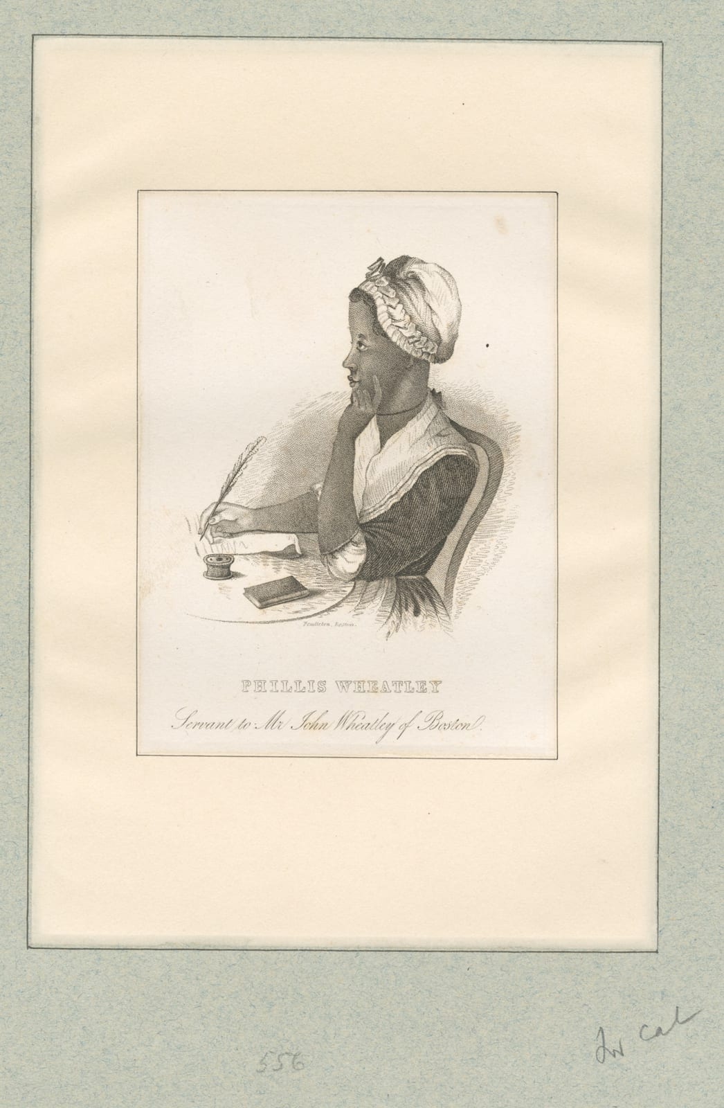 Portrait or photograph of Phillis Wheatley: * Volume numbers given here refer to the original volume numbers of the publication, not of Lossing's publication. P