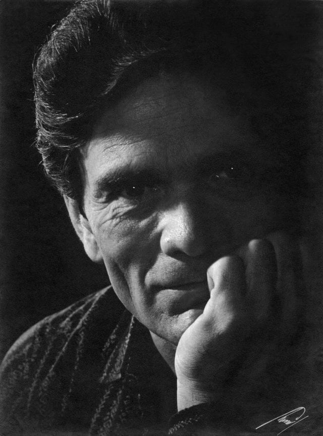 Portrait or photograph of Pier Paolo Pasolini: Pier Paolo Pasolini by Anatole Saderman , 1962