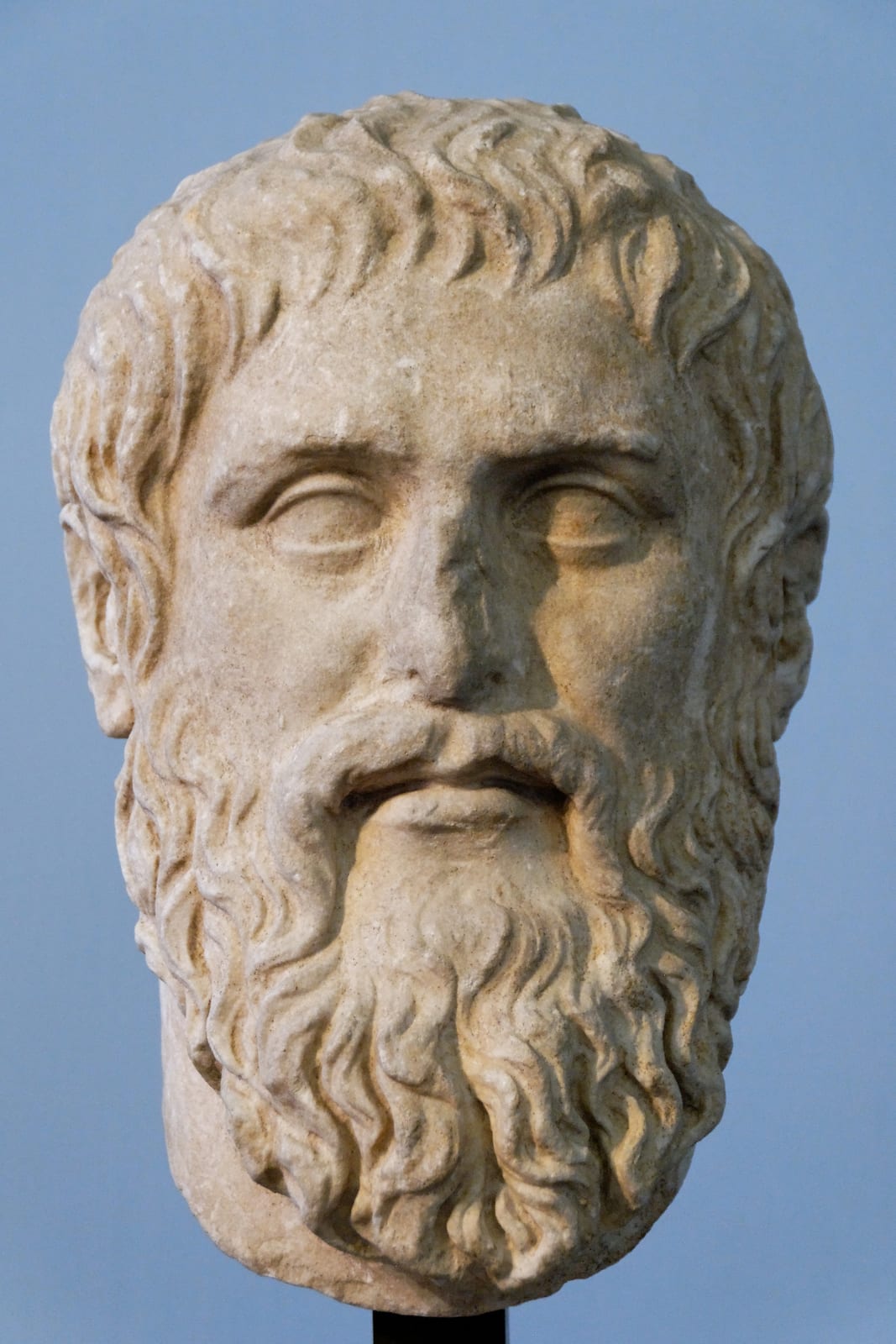 Portrait or photograph of Plato: Plato, copy of the portrait made by Silanion ca. 370 BC for the Academia in Athens