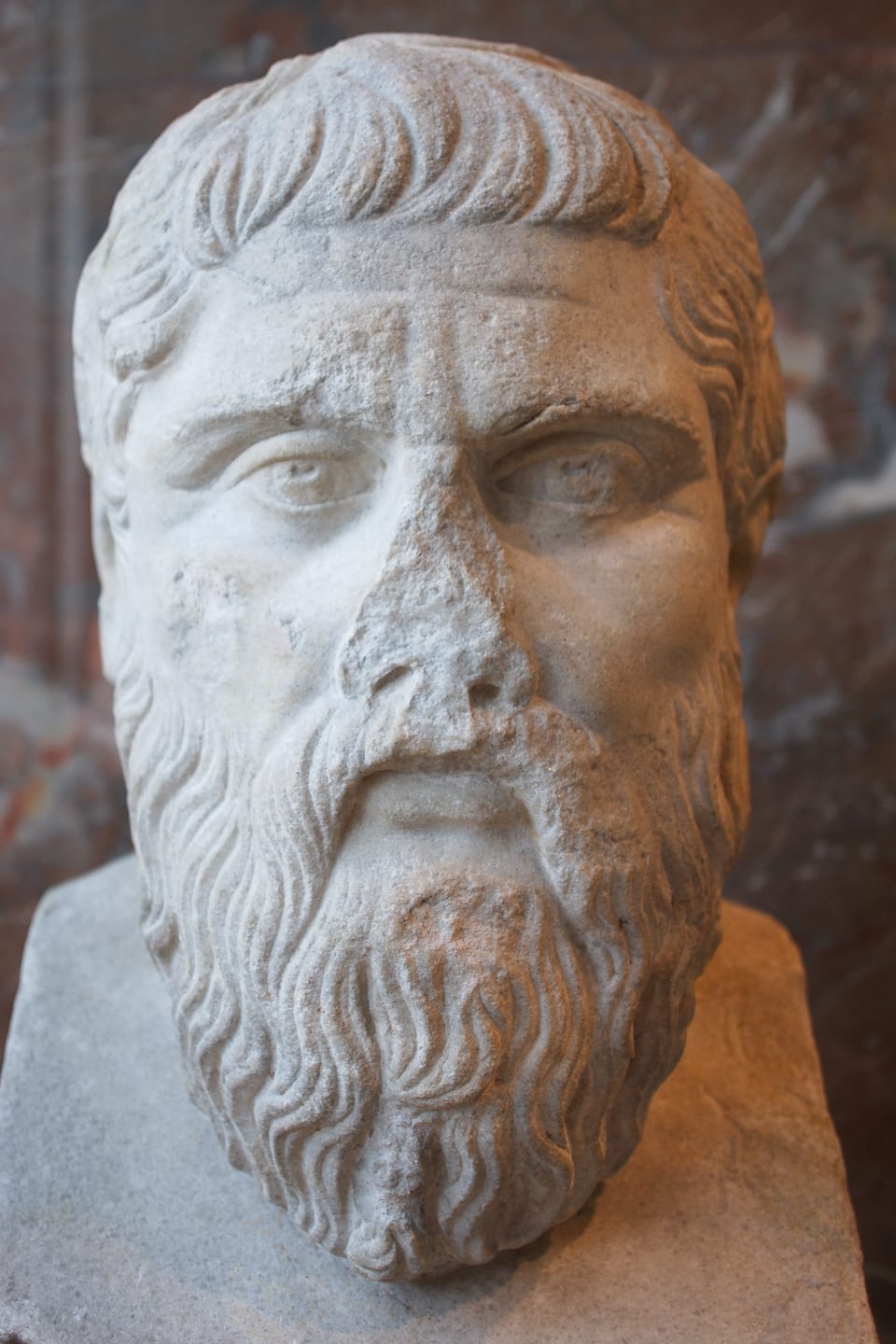 Portrait or photograph of Plato: Platon-Skulptur, Louvre