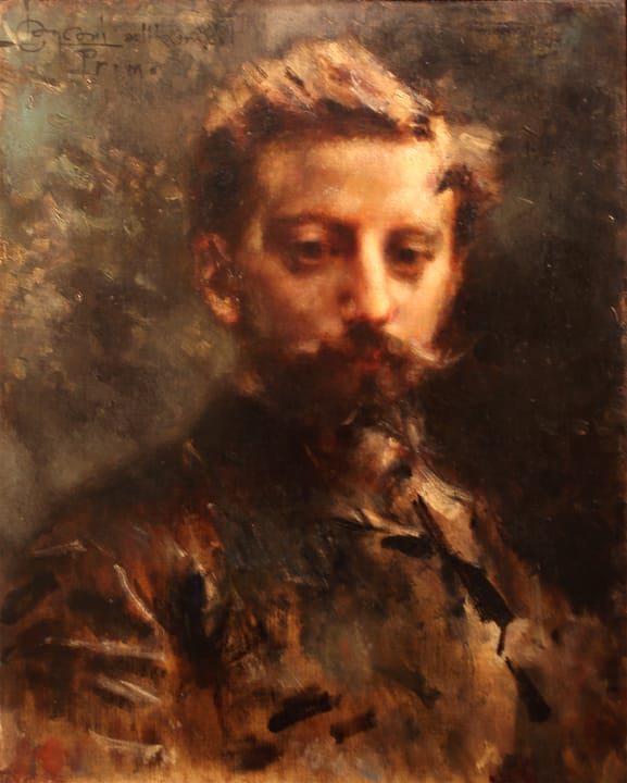 Portrait or photograph of Primo Levi: Luigi Conconi (1852-1917) Ritratto di Primo Levi (1880) Galleria d'Arte Moderna di Milano