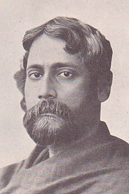 Portrait or photograph of Rabindranath Tagore: Photo of Rabindranath Tagore , taken in 1905 or 1906 by the poet and artist Sukumar Ray , father of Satyajit Ray