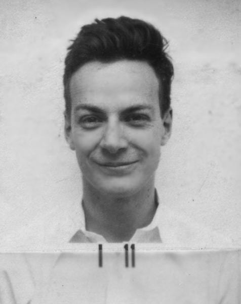 Portrait or photograph of Richard Feynman: Richard Feynman's Los Alamos ID badge