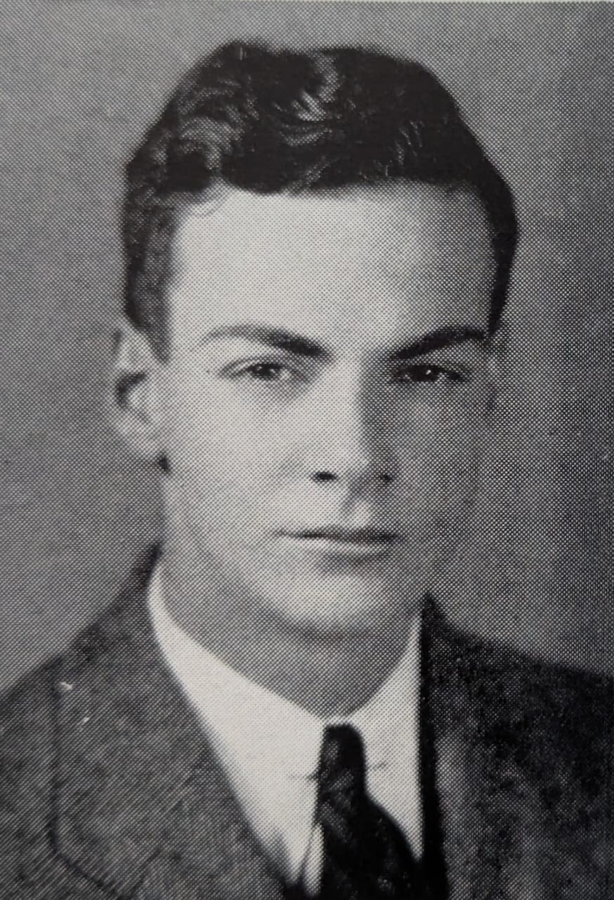 Portrait or photograph of Richard Feynman: Quarter-length yearbook portrait of Richard Feynman