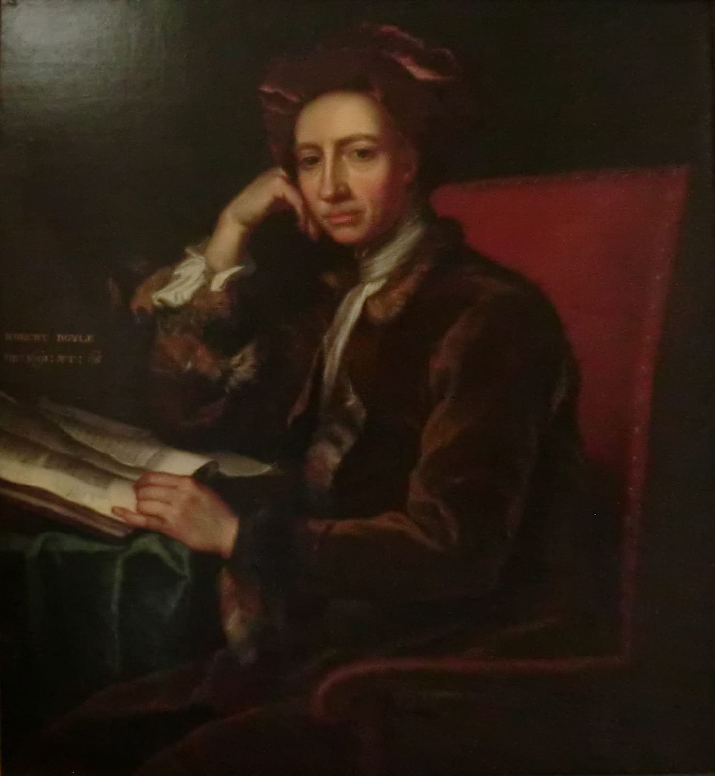 Portrait or photograph of Robert Boyle: Portrait of Robert Boyle attributed to Jonathan Richardson (died 1745)