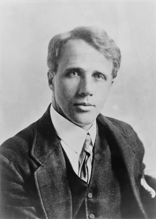 Portrait or photograph of Robert Frost: "Robert Frost, head-and-shoulders portrait, facing front."