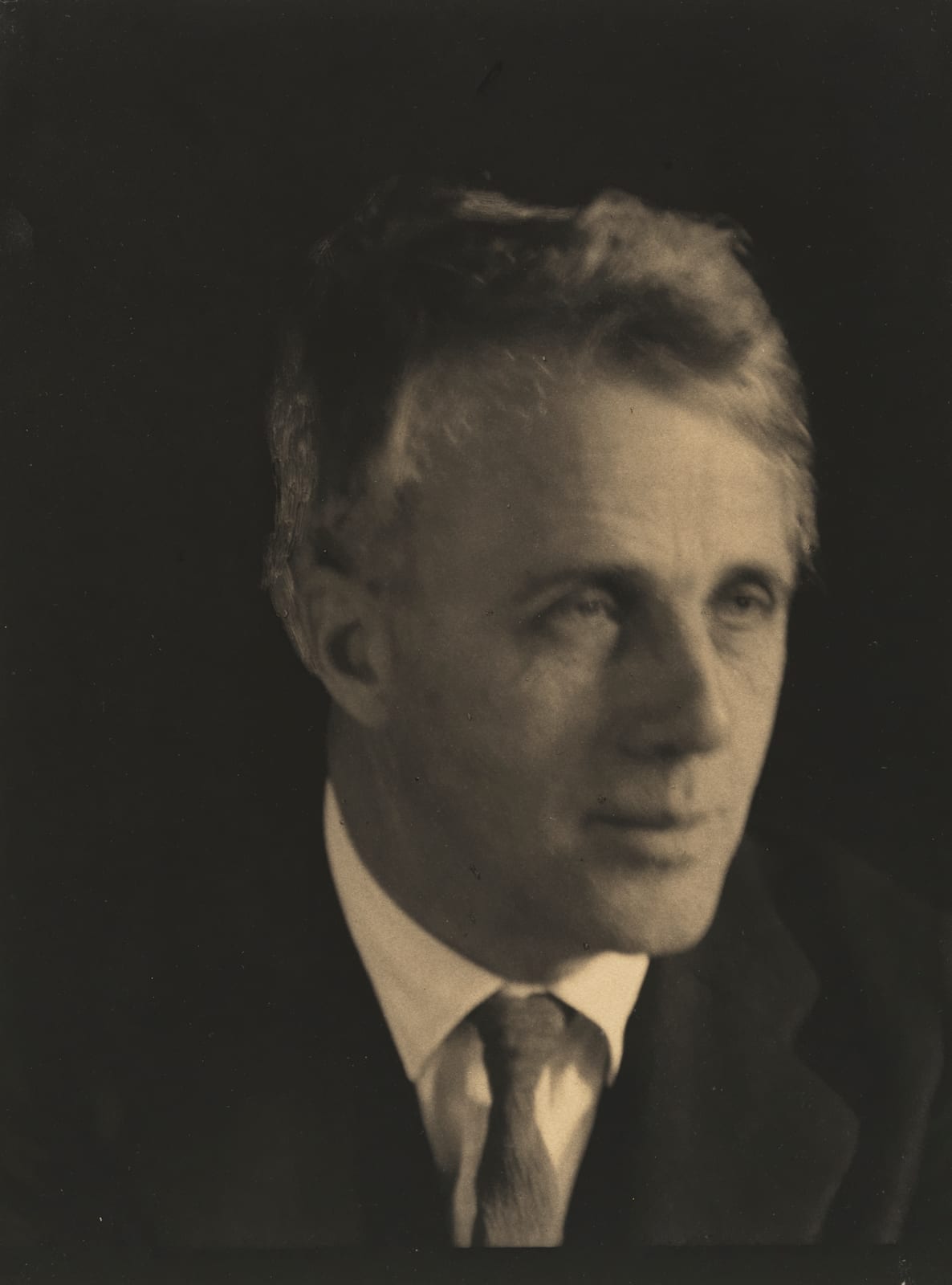 Portrait or photograph of Robert Frost: Robert Frost by Doris Ulmann, 1929, platinum print, from the National Portrait Gallery which has explicitly released thi