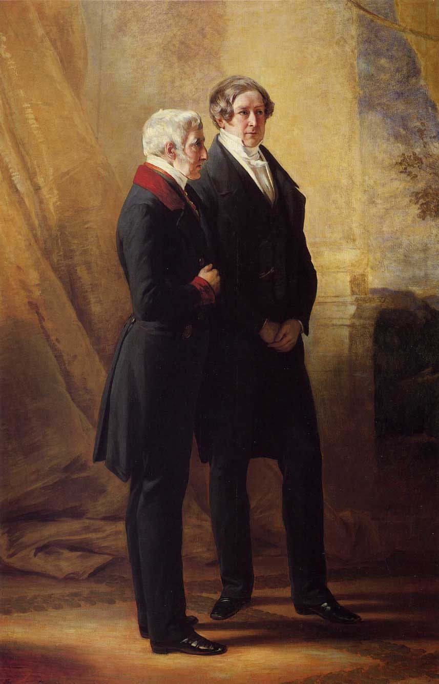 Portrait or photograph of Robert Peel: The Duke of Wellington and Sir Robert Peel 1844
